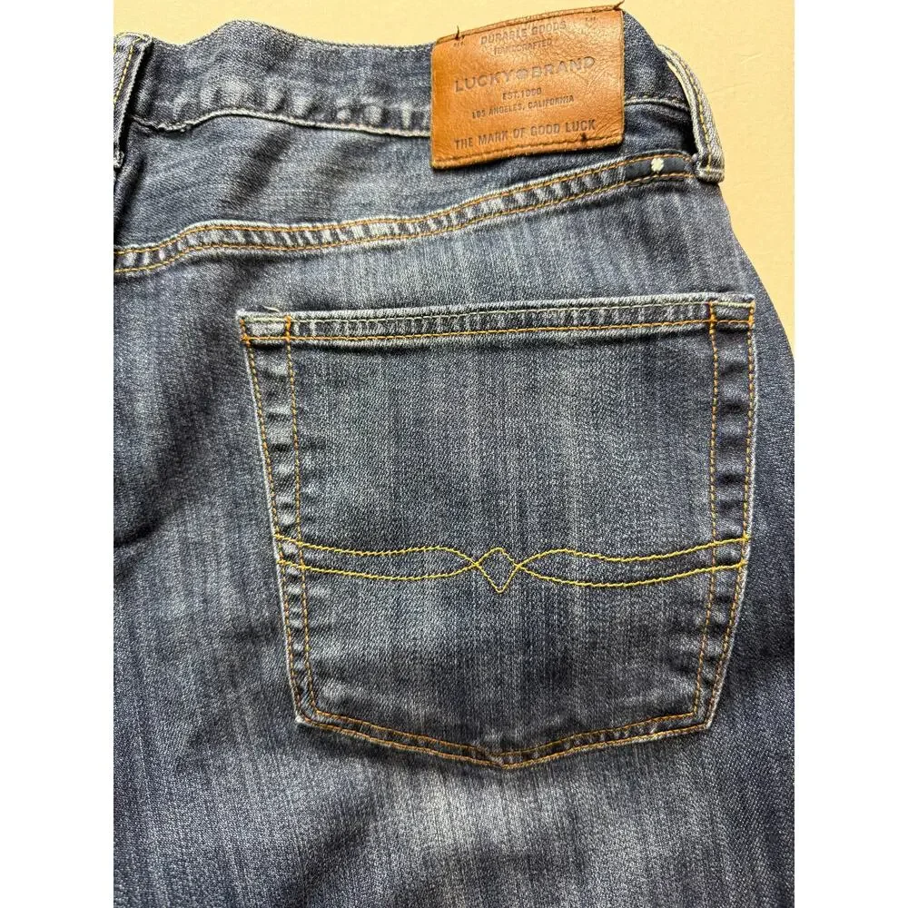 Mens Lucky Brand 361 Vintage‎ Straight Jeans 36x30 Blue Denim Casual